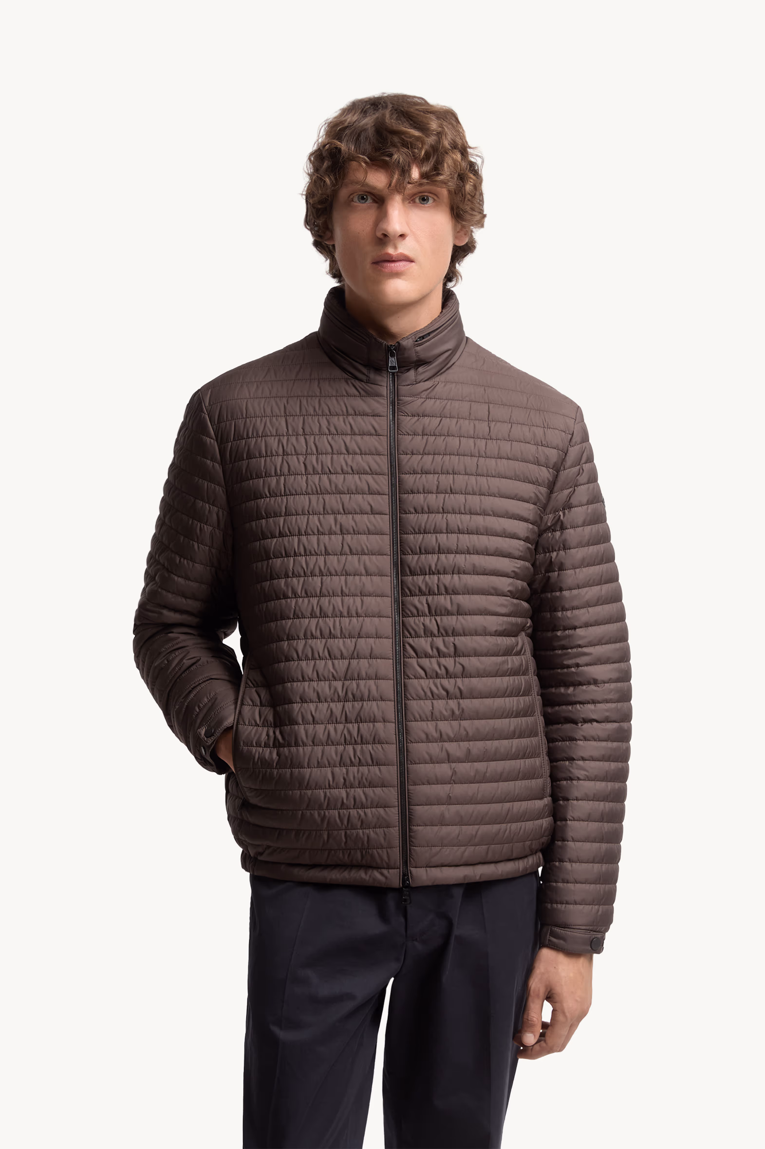 Myrrhe Short Down Jacket Men Brown Moncler 3